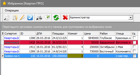 Обране в програмі по нерухомості Квартал ПРО